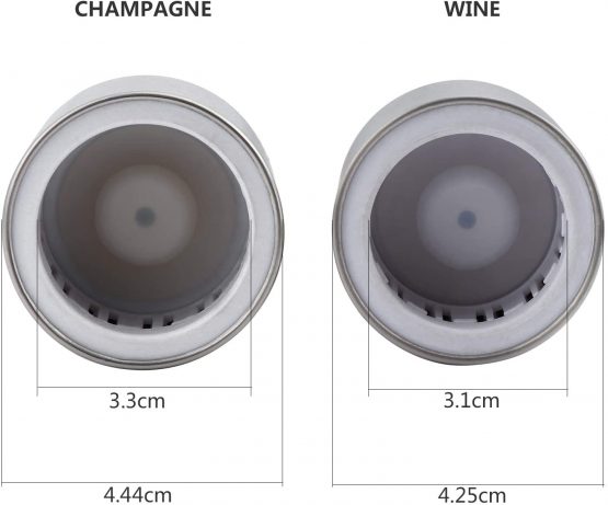 Coolty 4pcs Wine Champagne Stopper, Wine Champagne Bottle Plug, Wine Champagne Bottle Closure, Champagne and Wine Preserve Set(2pcs Wine Stopper+2pcs Champagne Stopper) - Image 2