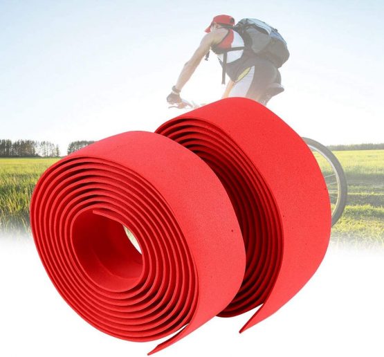 Bicycle Bar Tape Wrap, 2PCS Cycling Road Bike Bicycle Handlebar Reflective Grip Wrap Tape + 2 Bar Plugs - Image 3