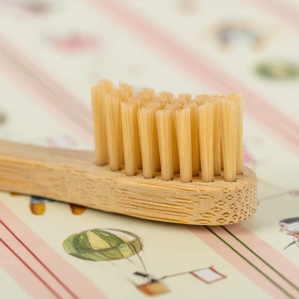 Pandoo, Bamboo Toothbrushes for Kids - 1 of 4 - Total 4 Pieces, Brown, 1 count (Pack of 4) - Image 3