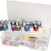 ArtBin Lutions Sewing Supply System with Lift-Out Thread Spool Tray, [1] Plastic Storage Case, Clear
