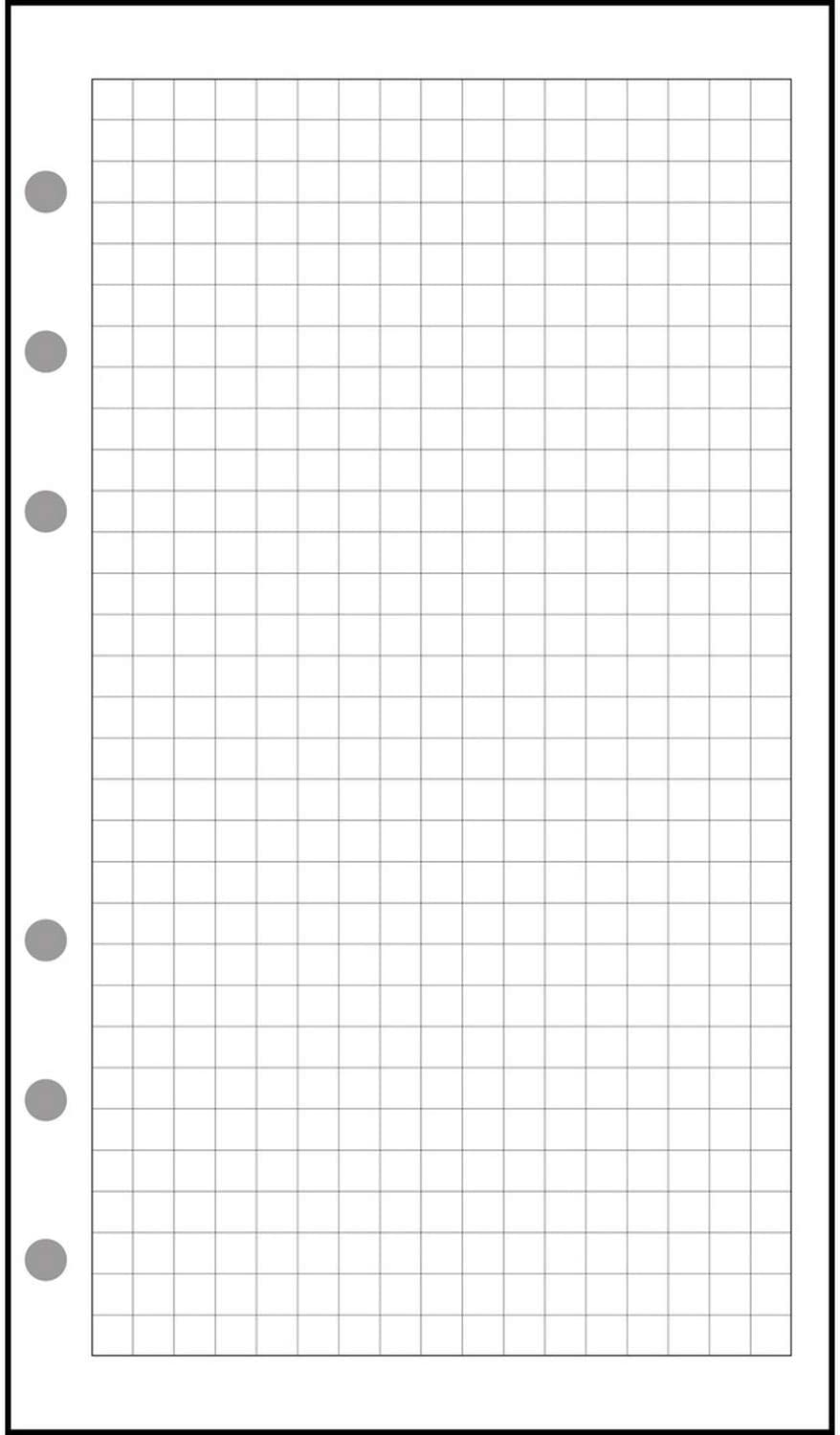 Exacompta 28111 Pad Squared 5 x 5 for Exatime 21 Organiser 32 Sheets White, blanche, A5