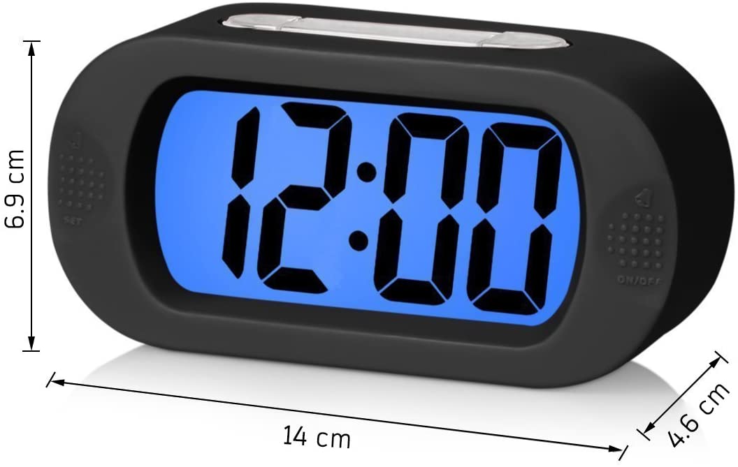 ZHPUAT Colorful Light Digital Alarm Clock with Snooze, Simple Setting