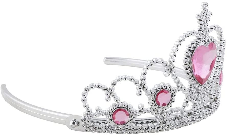 Vicloon Elsa Dress Up Accessories Set, 7 Pcs Princess Dress-up Party Accessories for Girls with Elsa Gloves Princess Tiara - Image 4