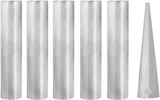 NewlineNY Stainless Steel 10 Pcs Fromage POURERS Tubes Set, 6 Circular + 4 Cone Cannoli Pastry Forms - Image 4