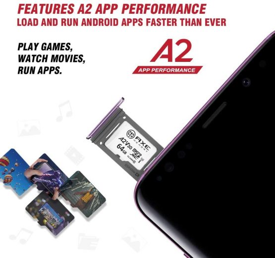 AXE 64GB microSDXC Memory Card + SD Adapter with A2 App Performance, V30, UHS-I U3, 4K - Image 3