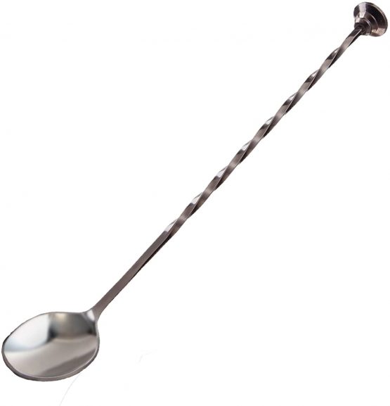 Vacu Vin Bar Spoon, Silicone, Silver, 9.5x33.6x2.8 cm