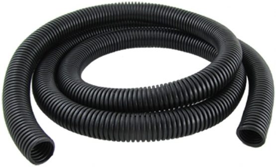 sourcingmap 1.5 M 20 x 25 mm Plastic Corrugated Conduit Tube for Garden,Office Black