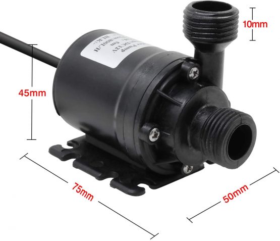 HSEAMALL Brushless Submersible Water Pump DC 12V Amphibious Pump 800L/H 5M for Pond Aquarium Fish Tank Solar Fountain Pool Water Circulation System - Image 3