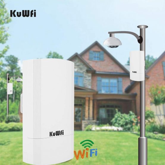KuWFi Outdoor Wireless Access Point, 2-Pack 900Mbps Long Range Indoor&Outdoor Point-to-Point Wireless CPE Supports 1KM Transmission Distance Solution for PTP, PTMP - Image 4