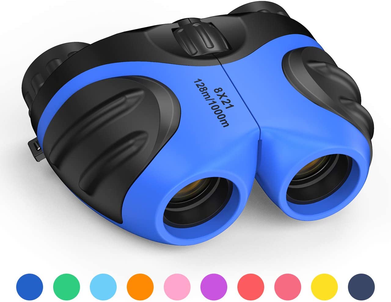EUTOYZ Binoculars for Kids - Boys' Outdoor Learning Toys, Age 3-10, Blue, Compact