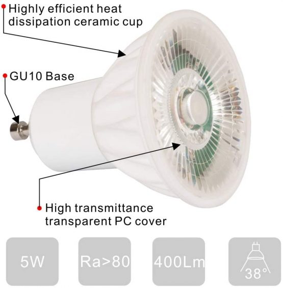 4-Pack WiFi Smart Alexa GU10 LED Light Bulb 5W, Dimmable Warm White and Cool White (2700k- 6500k), Compatible with Alexa, Google Assistant, Could be Remote Controlled by Smartphone (iOS - Image 3