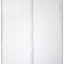 Magnetic Screen Door, Polyester Magnetic Door Fly Screen Curtain Magic Paste Curtains Super Quiet Stripes Encryption for Anti Mosquito or Anti Pest Magnetic Soft Door (White, 100 x 220 cm)