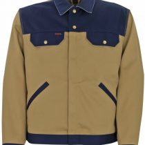 Mascot 00709-430-5188-C62 Work Jacket Victoria Size C62 in kaki/Marine Blue/Light Grey