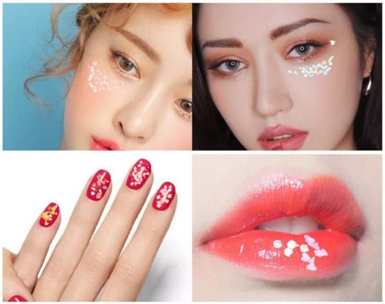 Ungfu Mall 18 Colors Festival Glitter Face, Body, Hair and Nails Decorative Hexagon Nail Art (Sequin Powder Shiny) Sparkling Sticker - Image 2