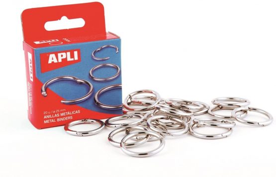 Apli 000451 20mm Silver Metal Open Ring (20 Pieces) - Image 2