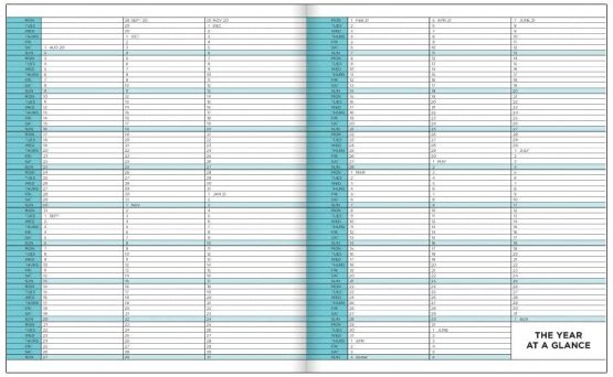Pirongs Page-a-Day 2021-2022 Black Academic Diary (Slightly Wider Than A5) - Image 4