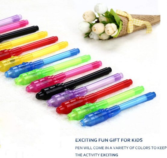 DazSpirit 30pcs Invisible Ink Pen Party Bag Fillers for Boys and Girls , Magic Marker Pens with UV Light for Kids, Spy Pens Invisible Ink for Writing Secret Message - Image 4