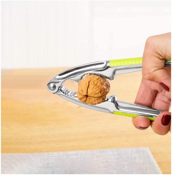 BESTONZON Nut Crackers,Walnut Cracker,nut Opener with 2- Rubber Grips,Suitable for Walnuts, Pecan Nuts, Hazelnuts, Almonds, Brazil Nuts Or Other Nuts - Image 2