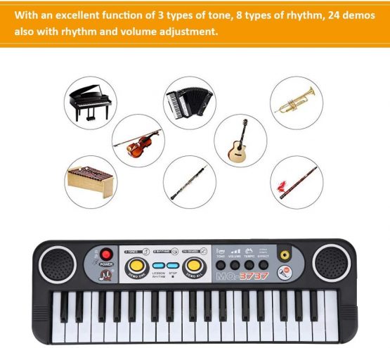 Kids Electronic Keyboard Piano, 37-Key Electric Digital keyboard Piano educational Musical Instruments Toy with Microphone - Image 4
