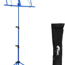 Tiger Easy Folding Sheet Music Stand with Bag - Portable Folding Music Stand in Blue