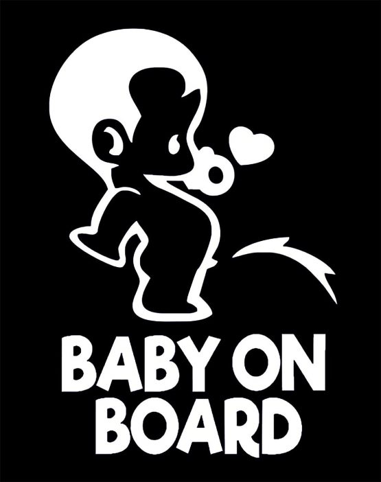TOTOMO Baby on Board Sticker - Funny Cute Safety Caution Decal Sign for Cars Windows and Bumpers - Peeing Boy ALI-034 - Image 3