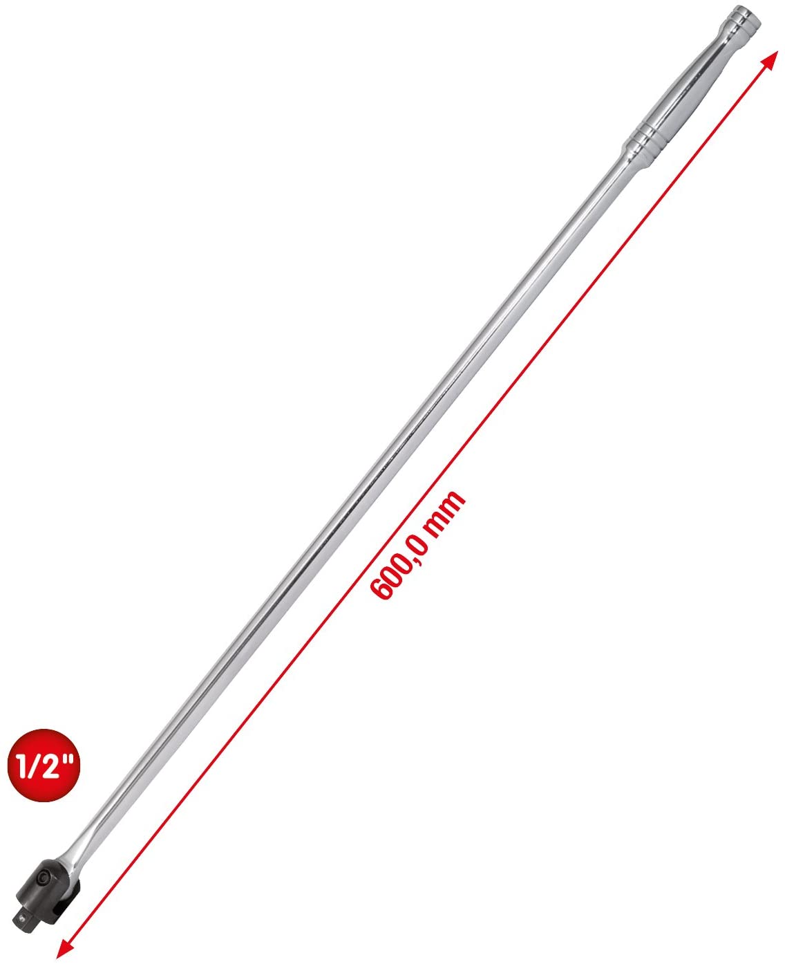 KS Tools 918.1292 1/2-inch 600mm Chrome+ Breaker Bar - Image 2