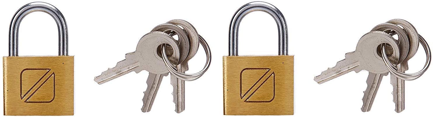Travel Blue 2 x Security Suitcase Padlocks (20mm), Gold, 38 cm