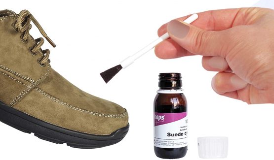 Nubuck & Suede Shoe Dye, Fix Repair Colour and Paint Shoes Bags and Leather Goods, with Application Brush, Many Colours, by Kaps (106 - Dark Brown) - Image 4