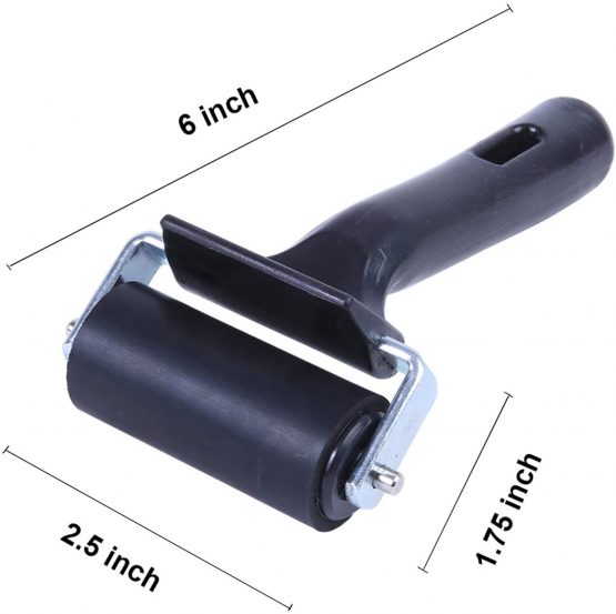 Rubber Roller, ONTWIE Art Roller Ink Rubber Brayer Ideal for Anti Skid Tape Construction Tools, Print, Ink and Stamping Tools - Image 2