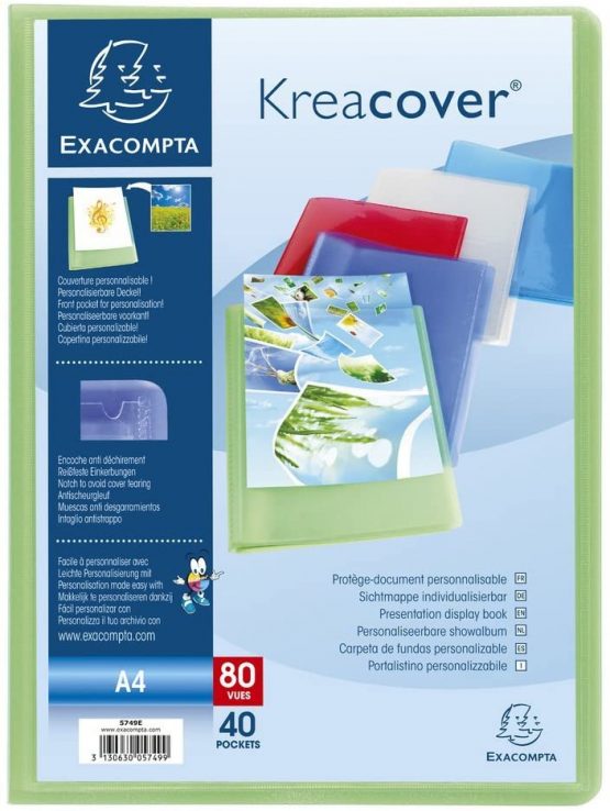 Exacompta 390174 Polypropylene Folder with 40 Pockets - Clear - Image 4