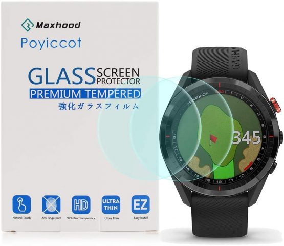 Maxhood for Garmin Approach S62 Screen Protector Tempered Glass for Garmin Approach S62 2Pack