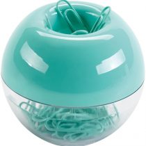 MultiBey Mint Green Paper Clips, 100 Pack 28mm Metal Medium Paperclips with Magnetic Clip Holder, Suitable for Home Office School Use(Mint Green)