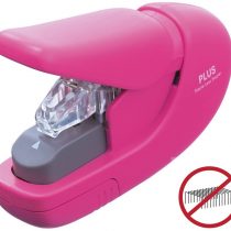 PLUS Japan, Staple-Free Stapler Pink, 5 sheet capacity, 1 piece pack (1 x 1 stapler)