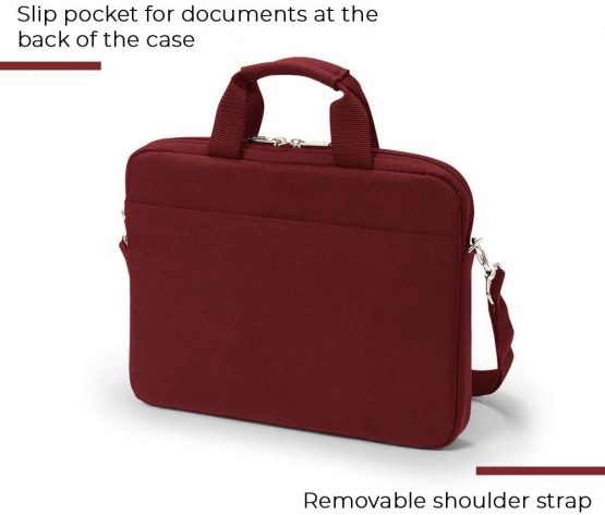 Dicota Slim BASE Sleeve for 14.1-Inch Laptop - Red, N281418 - Image 4