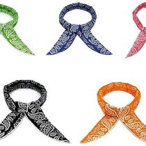 Novawo Pack of 5 Summer Instant Cooling Scarf Bandana Fast Cool Neck Wrap Ice Headband Random Colors Dispatched