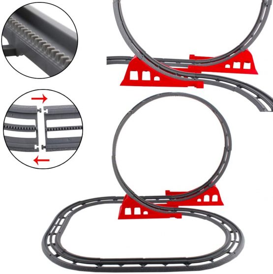 deAO Jurassic World Train Track Play Set with Dinosaur Toys, Tracks and Accessories – Great gift for Children - Image 3
