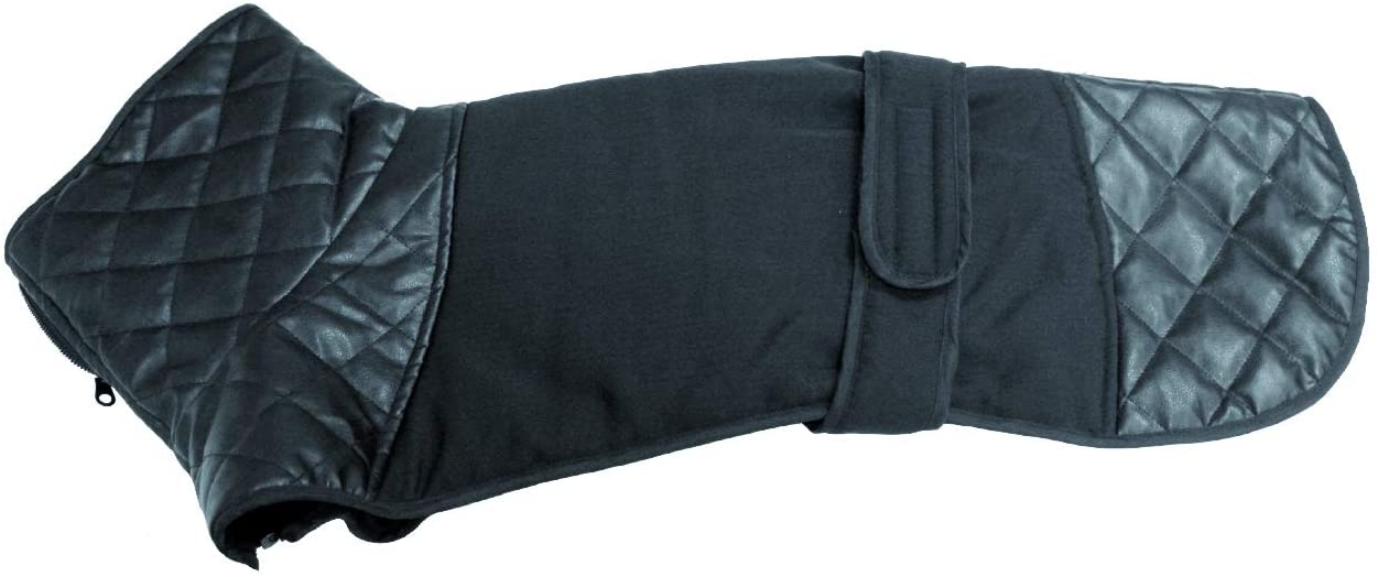 Croci C7274874 Greyhound Dog Jacket, Leather, 75 cm