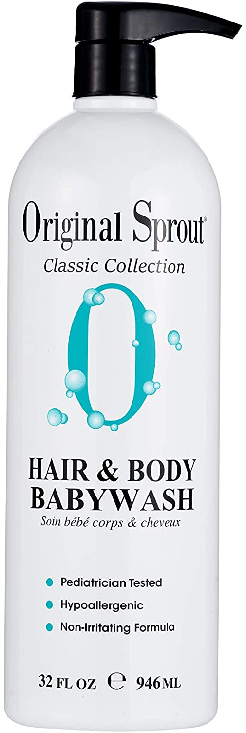 Kids Shampoo and Body Wash, Original Sprout Hair & Body Babywash, 2-in-1 Adults & Kids Bath Wash with Calendula, Rosemary