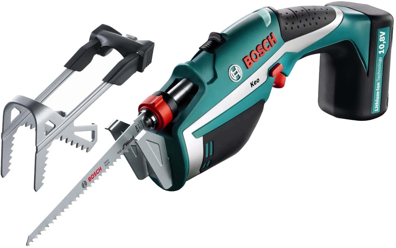Bosch Cordless Garden Saw Keo (with Integrated 10.8 V Lithium-Ion Battery, in Carton Packaging), Green, Garden saw 10,8 V