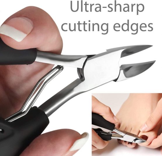 Toe Nail Clipper for Ingrown or Thick Toenails, Toenails Trimmer and Professional Podiatrist Toenail Nipper for Seniors with Surgical Stainless Steel Surper Sharp Blades Lighter Soft Handle - Image 2