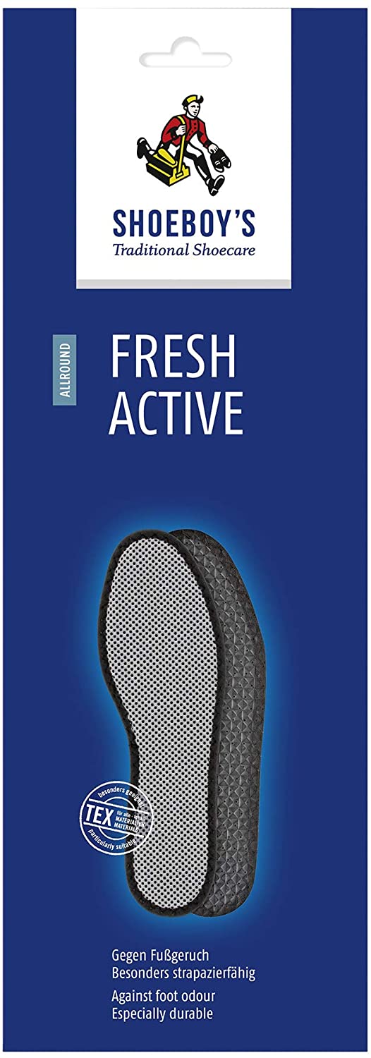 SHOEBOY'S Fresh Active - Insole Made of Functional Fibre That absorbs Foot Odour and Keeps Your feet Fresh - Size 6.5 to 7