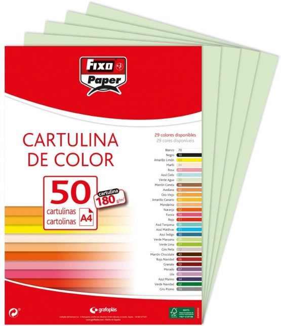Fixo 11110320 – Pack of 50 Card, A4, Green