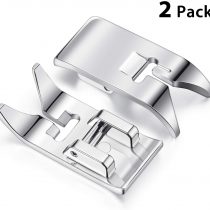 2 Pieces Sewing Machine Presser Foot Straight Stitch Foot Universal General Purpose Zig Zag Foot for Most Sewing Machines Domestic Low Shank Sewing Machines (2 Pieces)