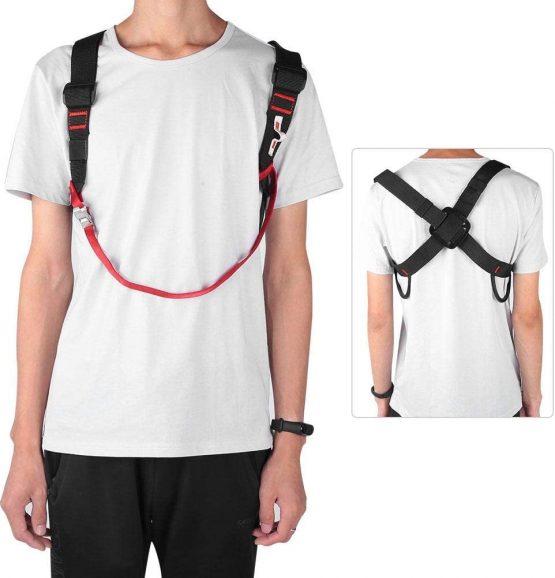 Alomejor Climbing Harness Climbing Chest Shoulder Strap Adjustable Chest Harnesses for Safety Protect Strap Belt - Image 3