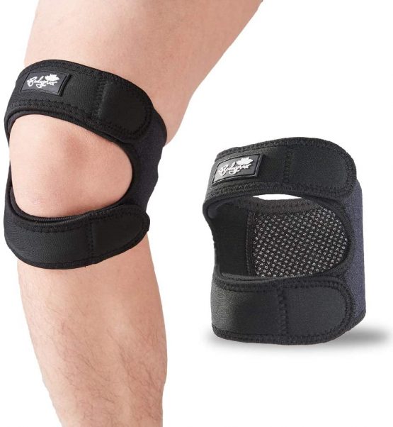 Patellar Tendon Support Strap (Small/Medium), Knee Pain Relief Adjustable Neoprene Knee Strap for Running, Arthritis, Jumper, Tennis Injury Recovery, S/M