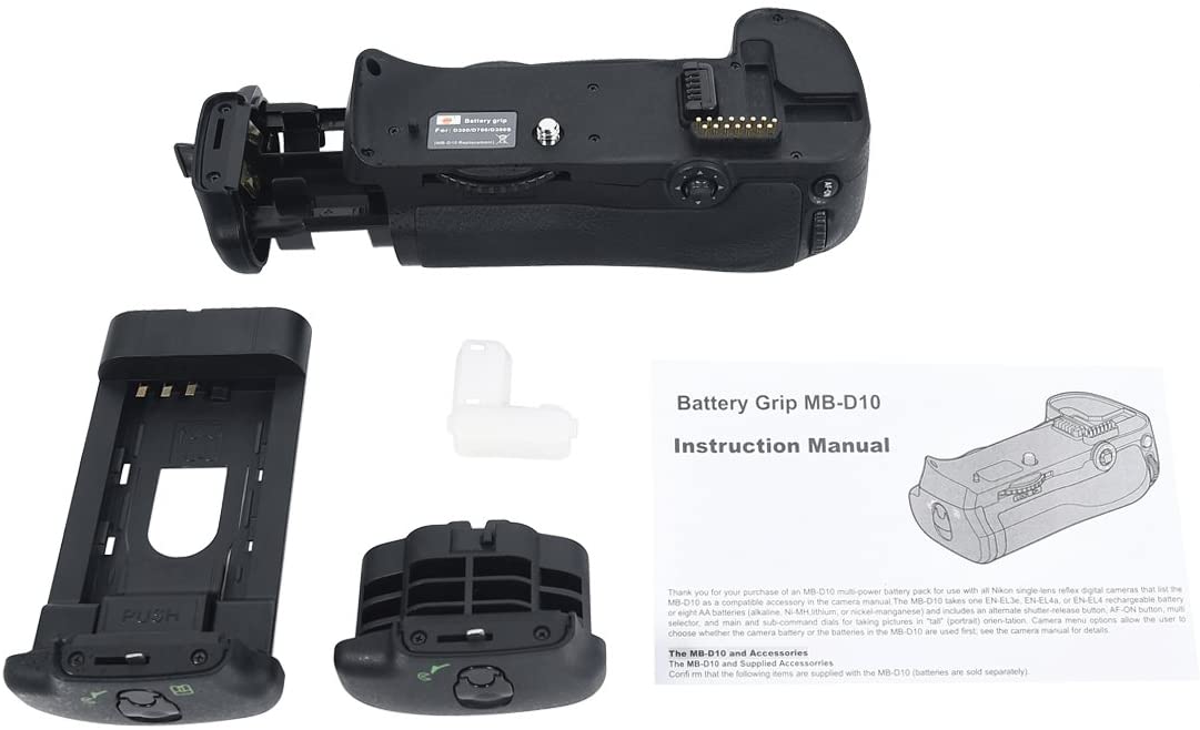 DSTE® Pro MB-D10 Vertical Battery Grip + 2x EN-EL3E for Nikon D300 D300S D700 D900 SLR Digital Camera - Image 3