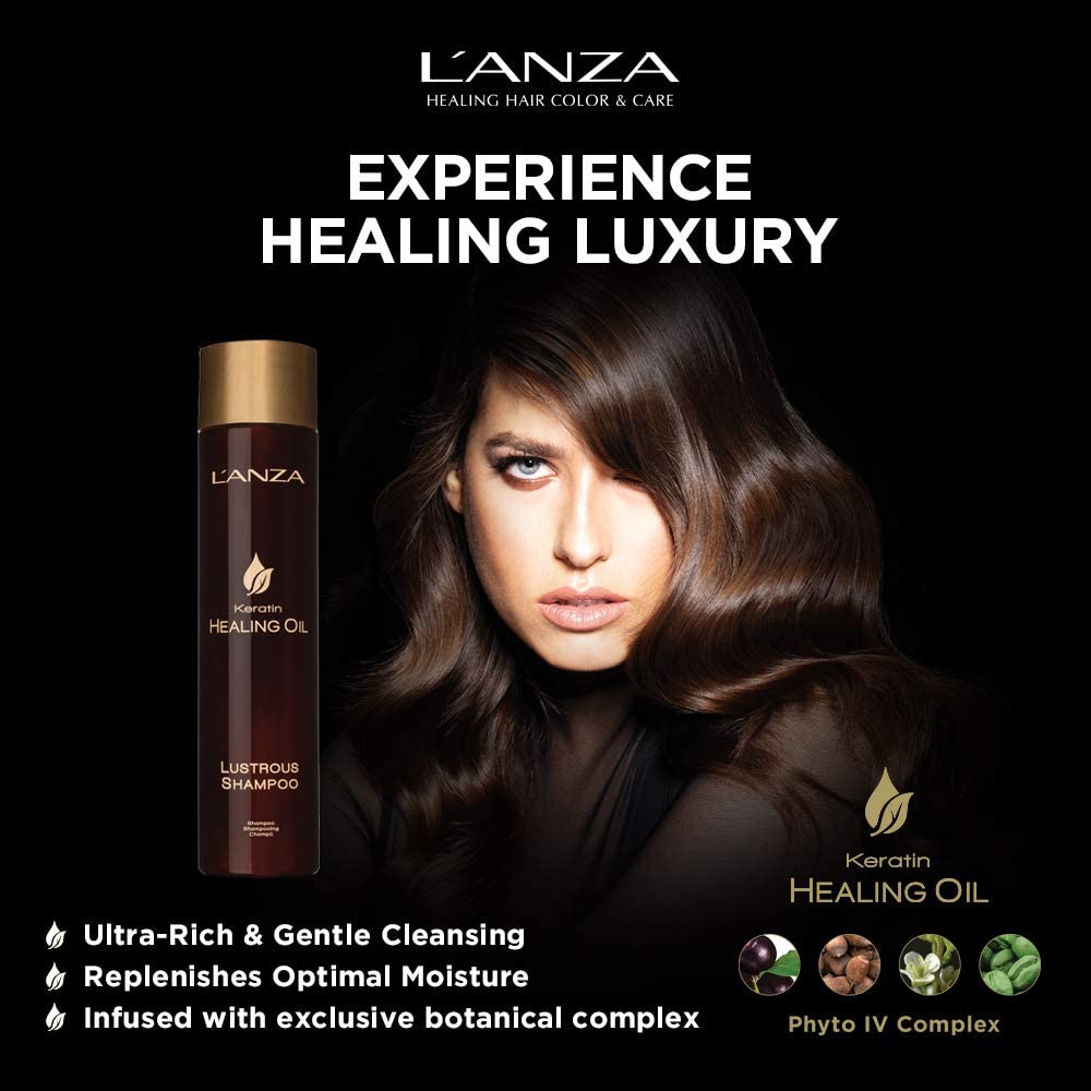 L'ANZA Keratin Healing Oil Shampoo 300 ml, brown/gold, 300 ml (Pack of 1) - Image 4