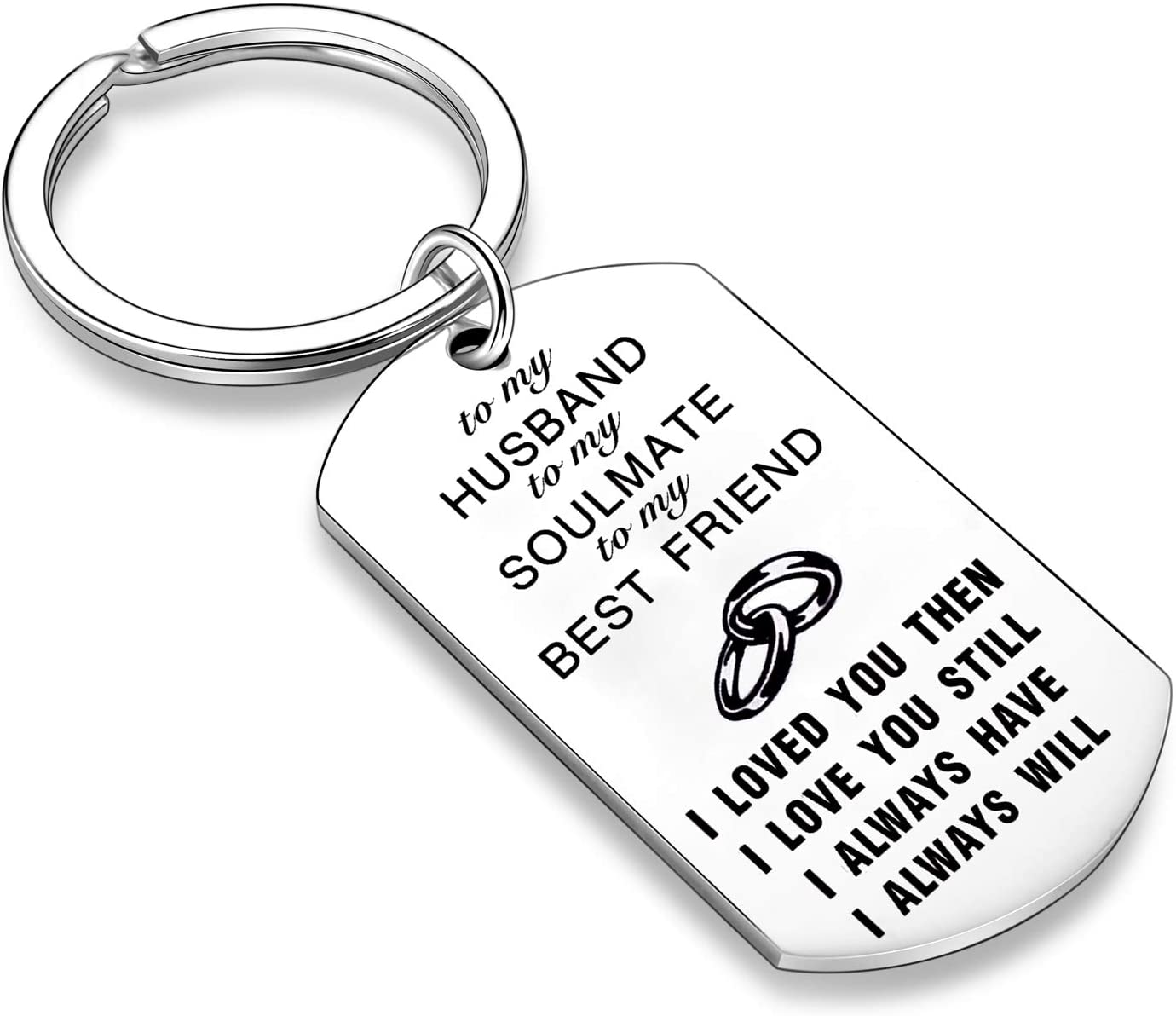 Nimteve Husband Gifts from Wife Valentine's Day Gifts Anniversary Husband Birthday Gifts Husband Keyring Hubby Keychain (to my husband)