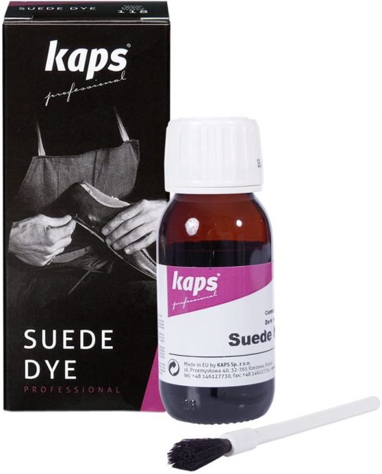 Nubuck & Suede Shoe Dye, Fix Repair Colour and Paint Shoes Bags and Leather Goods, with Application Brush, Many Colours, by Kaps (106 - Dark Brown) - Image 3