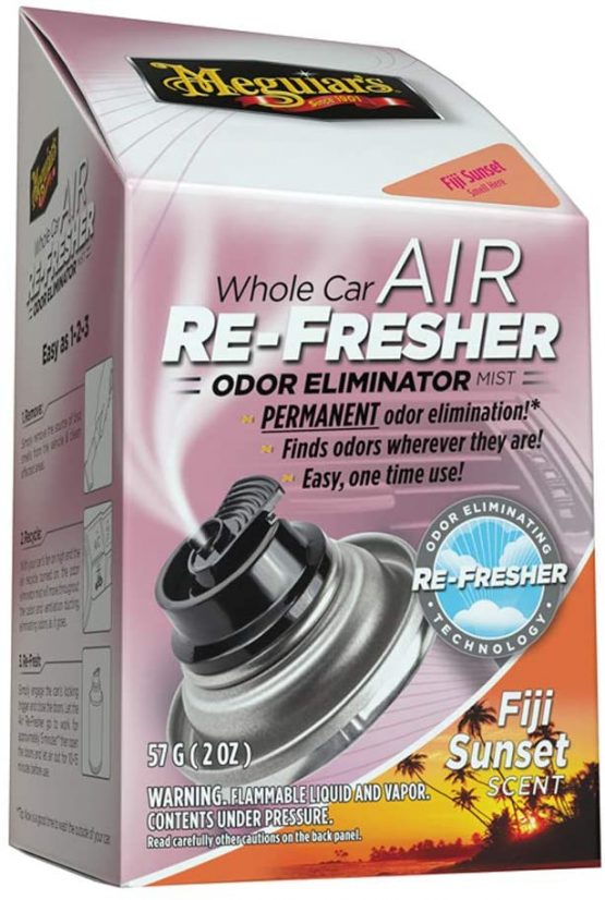 Meguiar's G201502EU Whole Car Air Re-Fresher Odour Eliminator Mist Fiji Sunset Scent Air Bomb 59ml